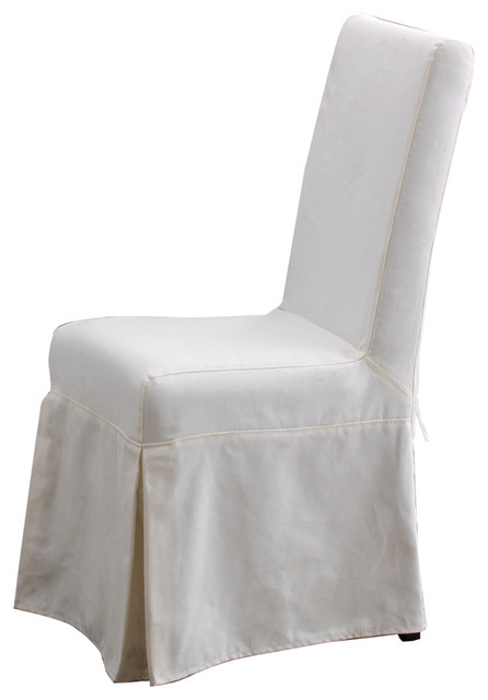 Pacific Beach Dining Chair Slipcover, Sunbleached White