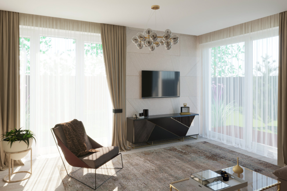 Гостиная загородного дома