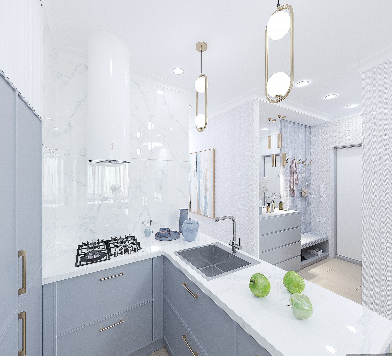 В голубой дымке