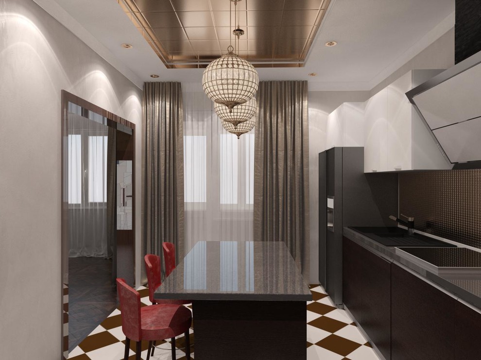 Современный стиль. Трехкомнатная квартира на юге Москвы.