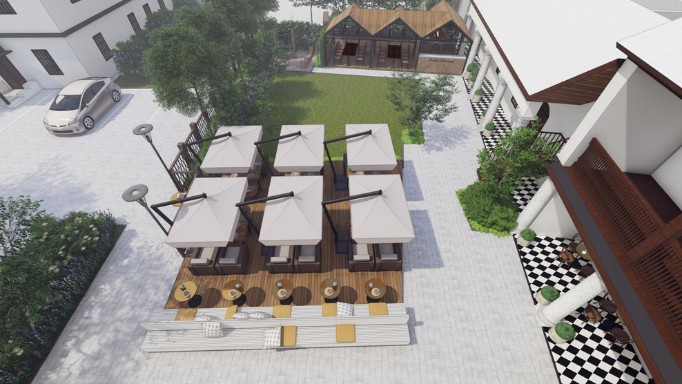 Летнее кафе на территории усадьбы Т. Рябининой