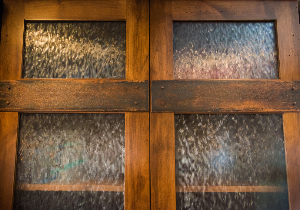 Inspiration for a rustic home design remodel in Denver