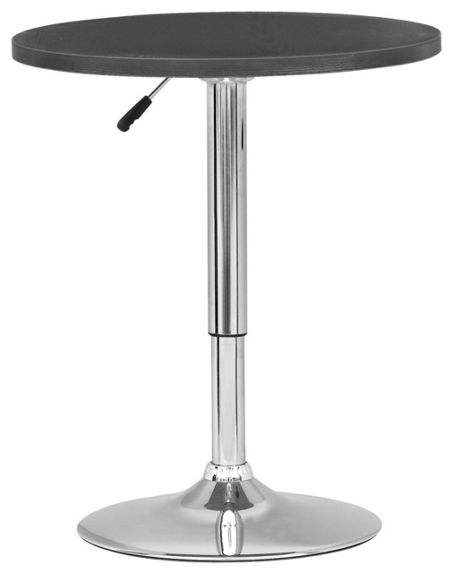 CorLiving Adjustable Round Pub Table in Black