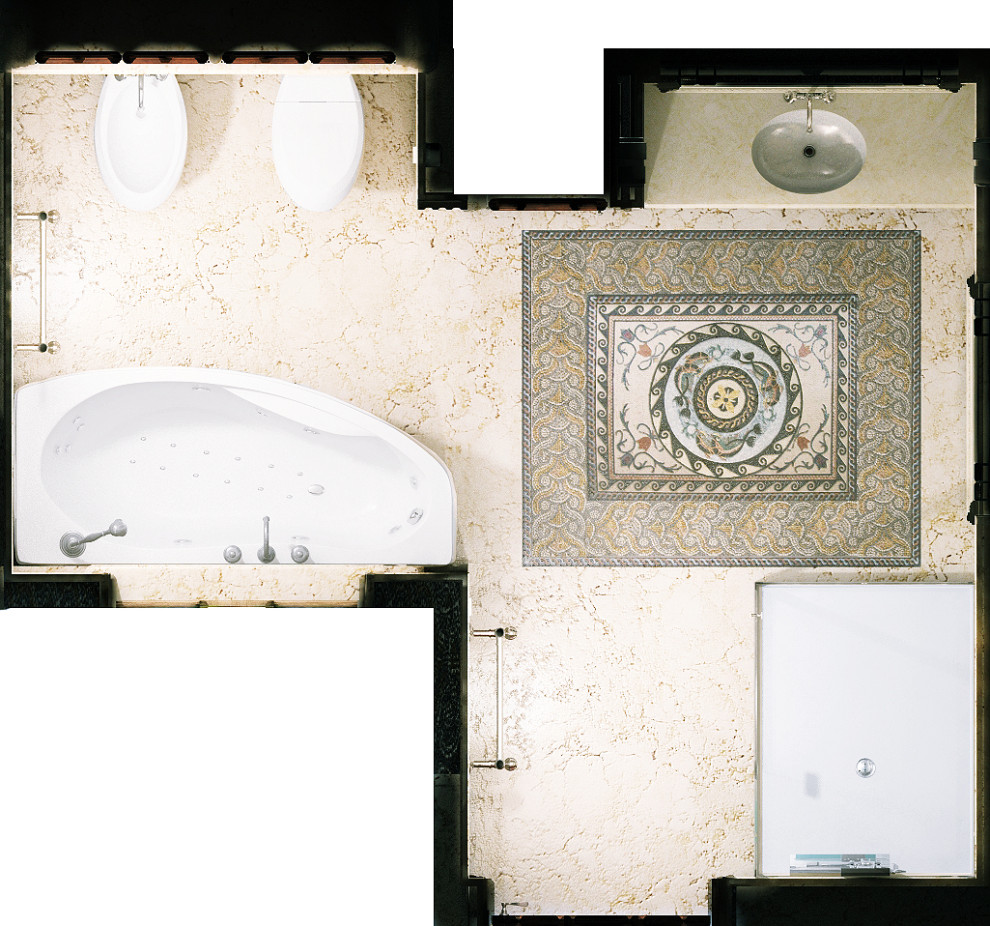 Ванна с римской мозаикой