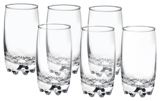 Bormioli Rocco Galassia Clear 14 Ounce Long Drink Beverage Glass, Set of 6