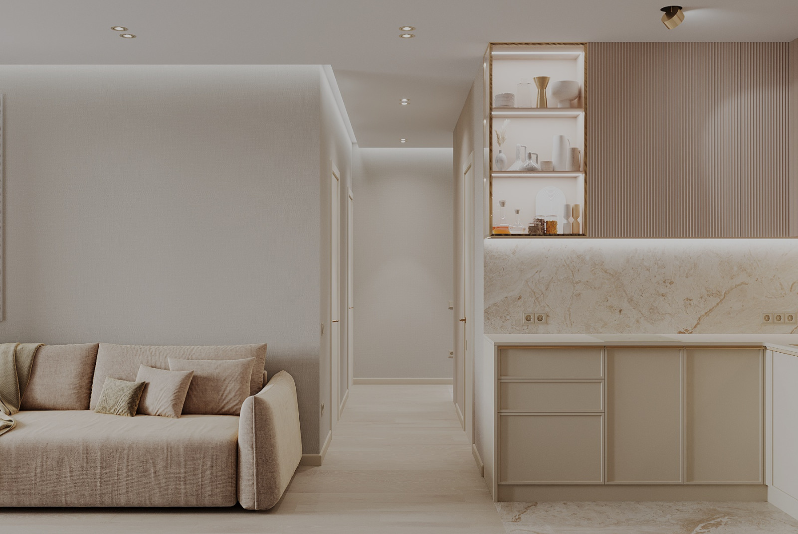 Интерьер 4-ёх комнатной квартиры_ "VANILLA LATTE"