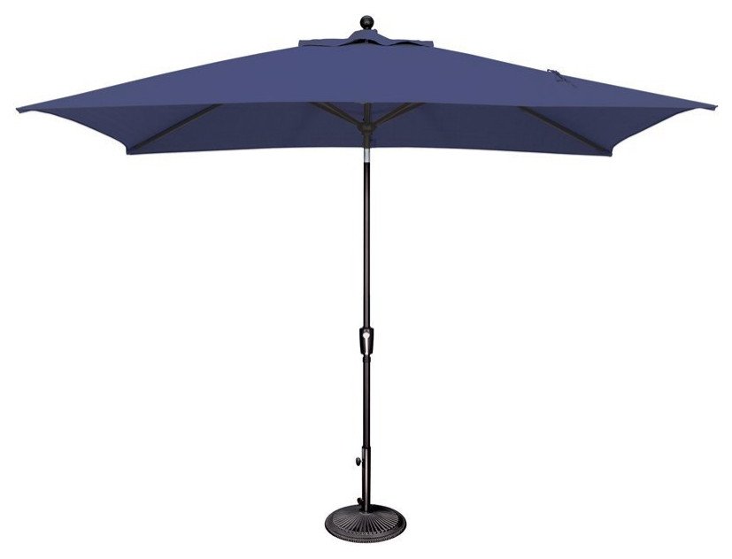 Simply Shade Catalina 6' x 10' Push Button Tilt Patio Umbrella in Blue