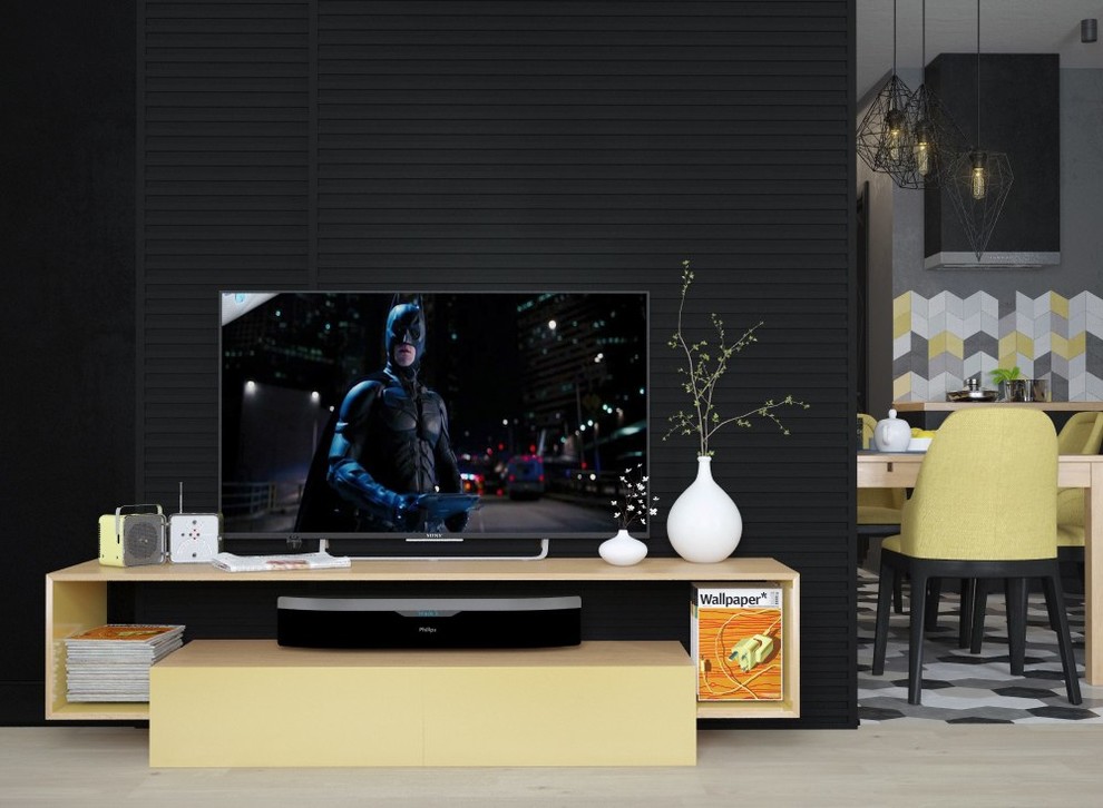 МИНИМАЛИСТИЧНЫЕ ФАКТУРЫ БЕТОНА И ДЕРЕВА В КОНТРАСТНОМ ИНТЕРЬЕРЕ