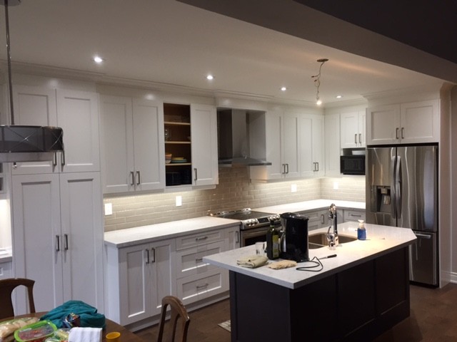 Main floor - load bearing wall removal - open concept - double sized kitchen