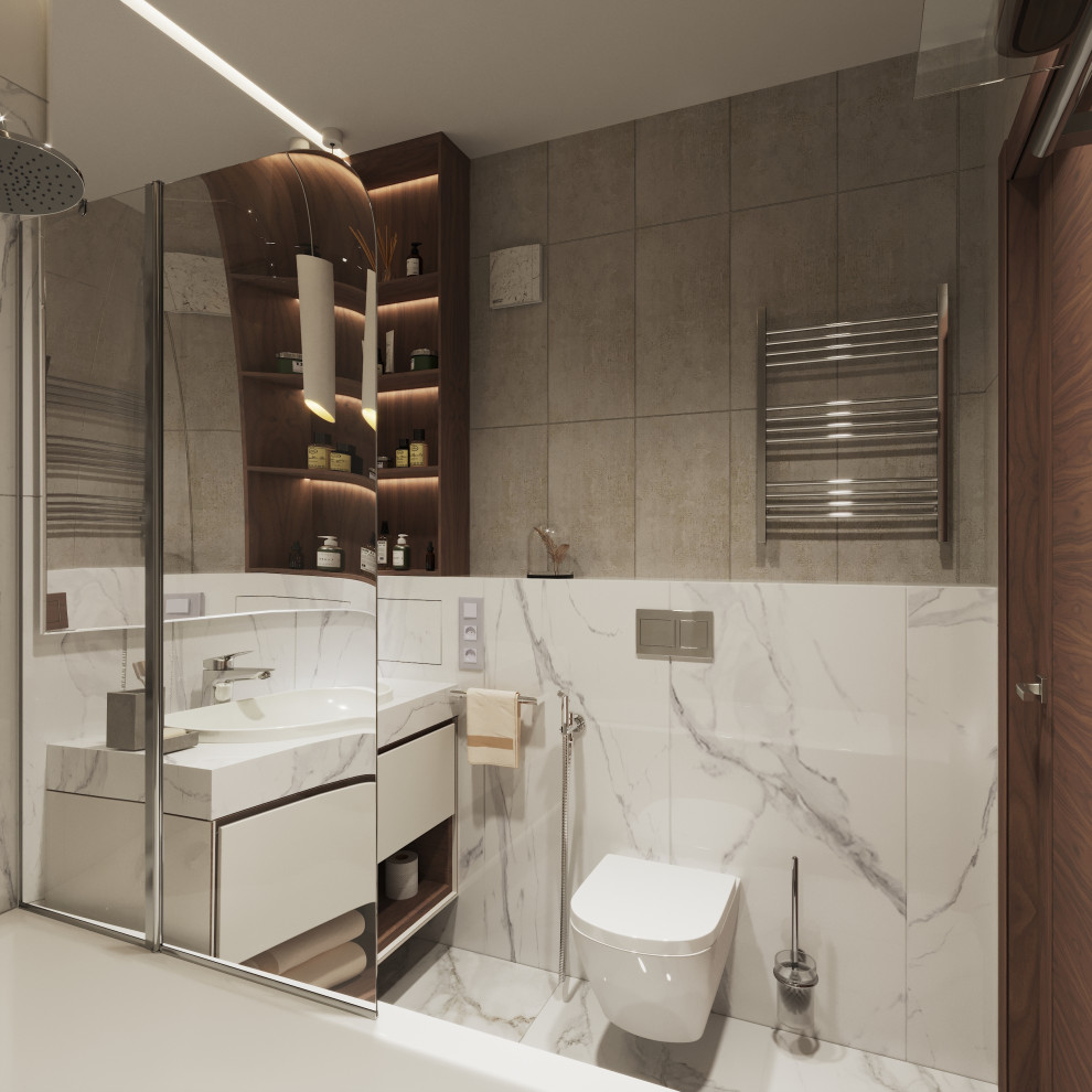 Квартира в современном стиле с минималистичным взглядом 43 кв. м