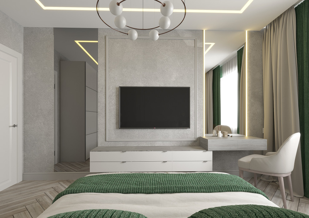 Серый-зеленый оазис: гармония контрастов