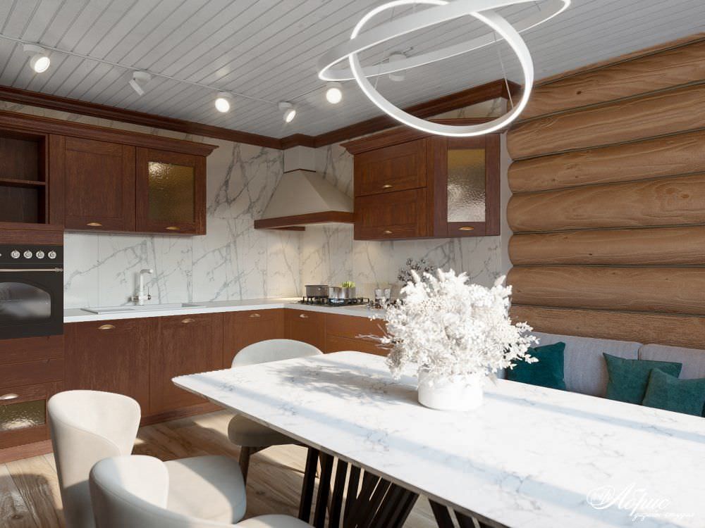 Дизайн интерьера деревянного дома (дер.Палкино)