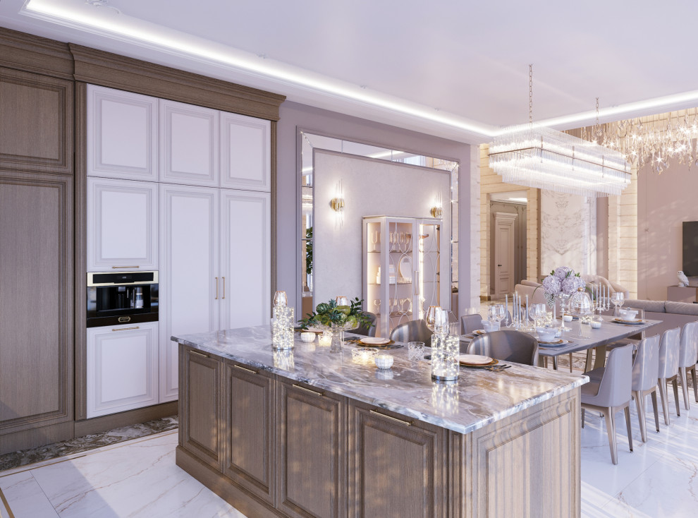 Загородный дом из бруса, Неоклассика