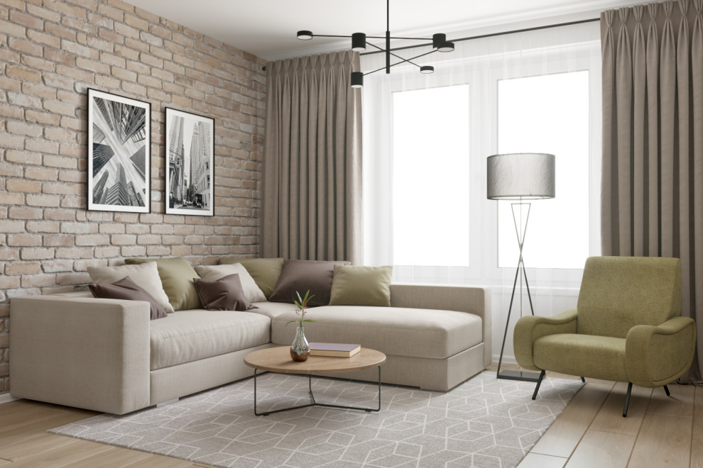 Кухня-гостиная в скандинавском стиле