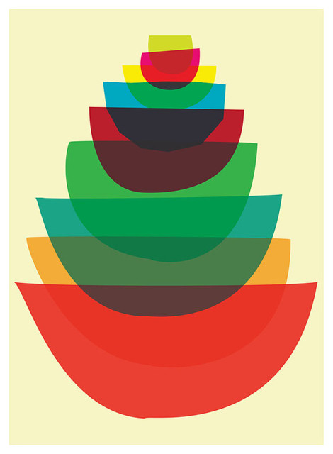 Bowl Stack Kitchen Art Print Giclee Mid Century Inspired Bowl Stack Kitchen Art Print Giclee Mid Century Inspired Poster Small 9