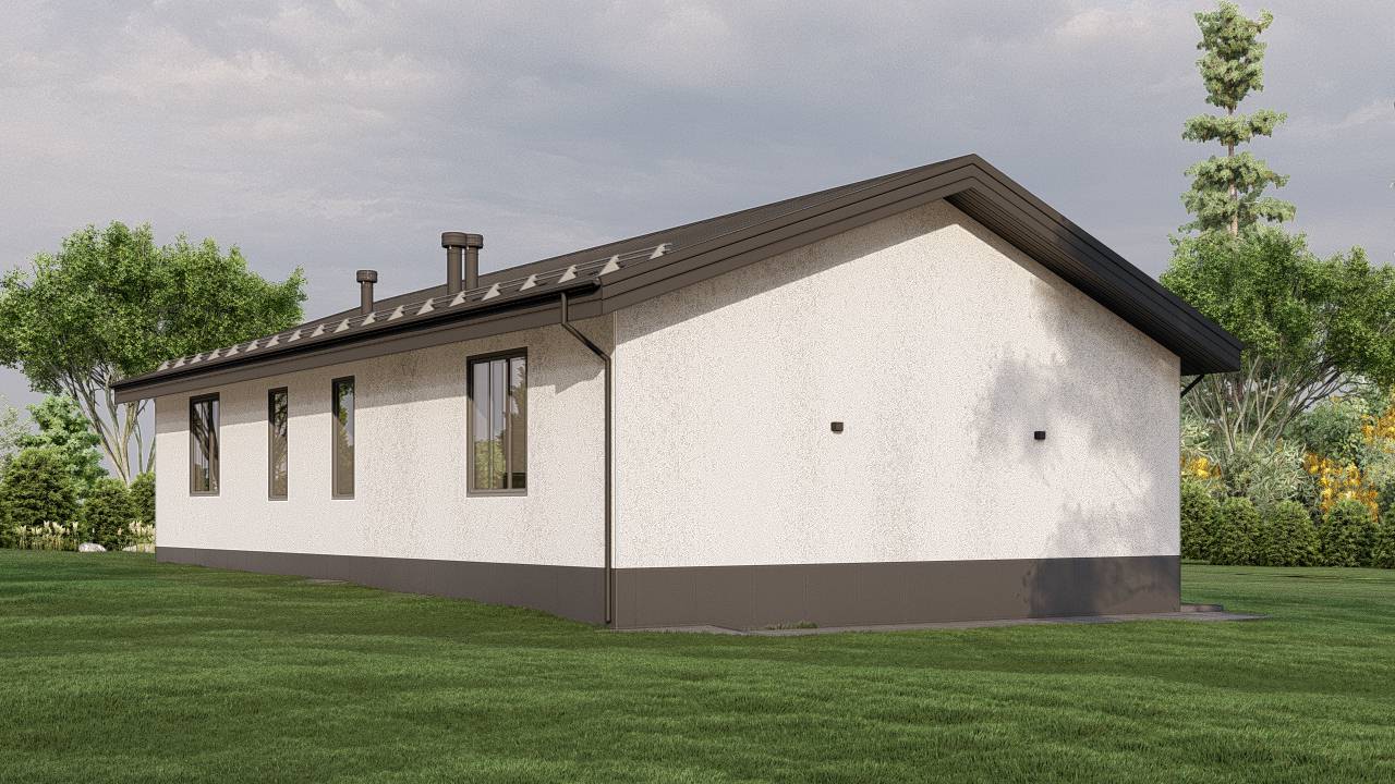 Двухэтажный дом на узком участке