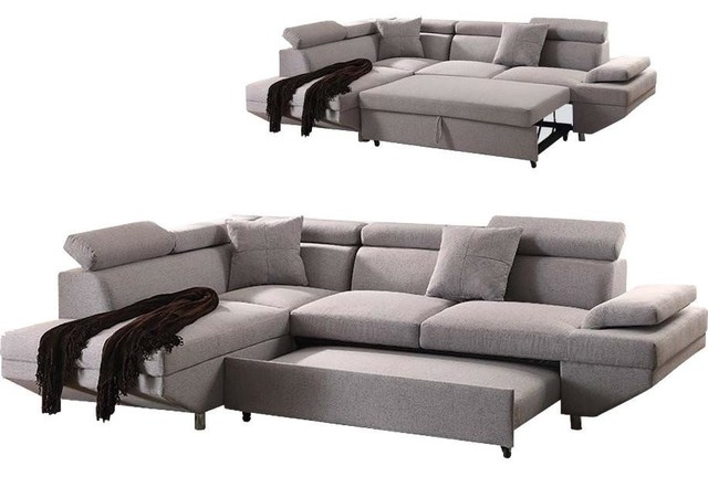Acme Jemima Sectional Sofa With Sleeper