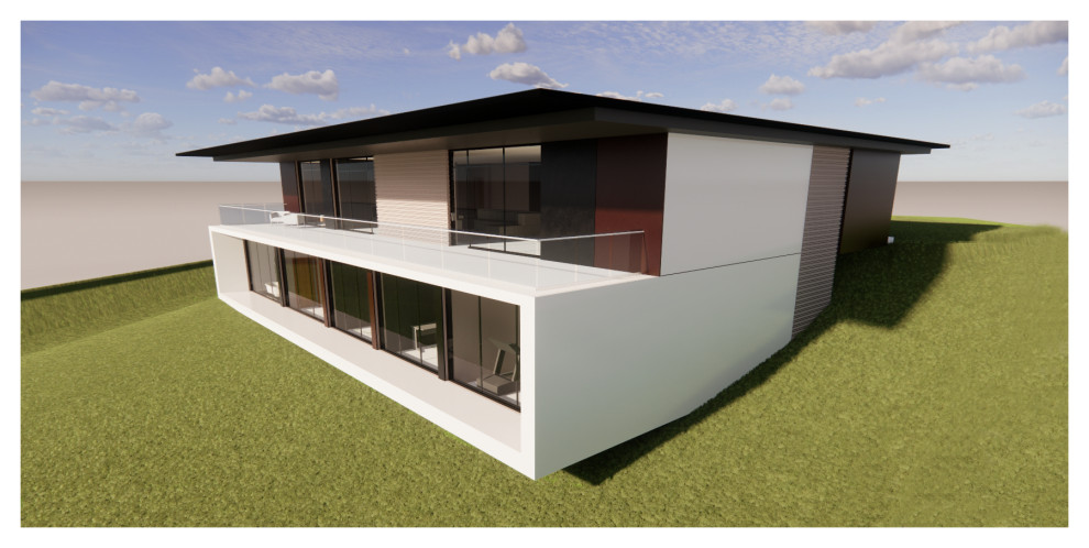 Эскизный проект жилого дома для семьи с двумя детьми