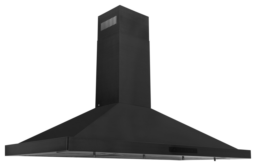 ZLINE 48" Convertible Vent Wall Range Hood in Black Stainless Steel