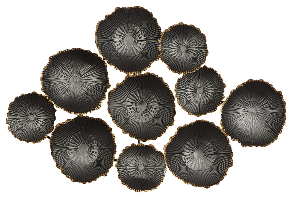 Contemporary Black Metal Wall Decor 20783 Contemporary Metal Wall