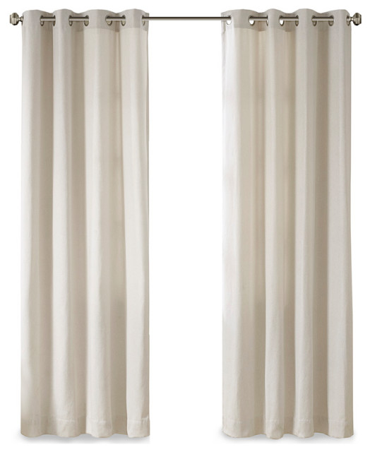 Madison Park Englewood Heather Window Curtain, Beige, 95 ...