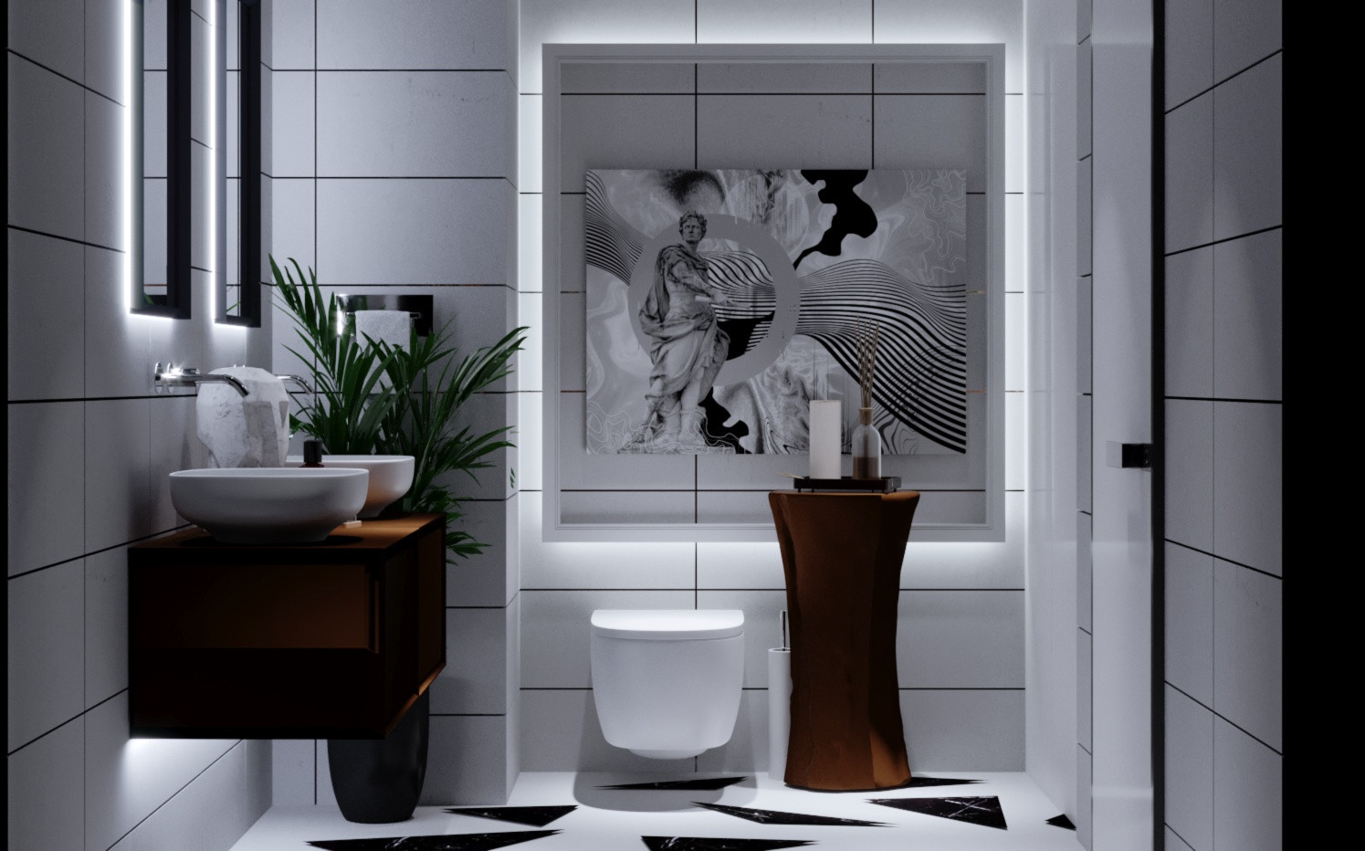 Имиджевая квартира для молодой пары в стиле лофт