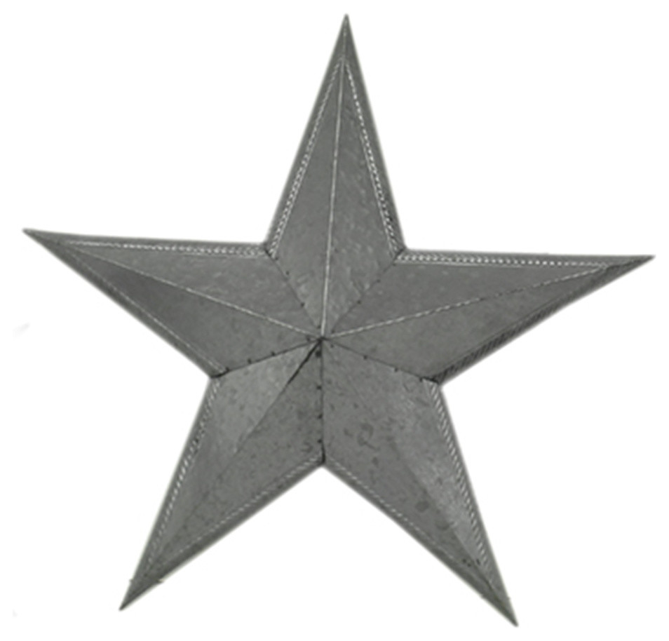 18 Inch Galvanized Metal Star Rustic Wall Art Indoor/Outdoor Decorative