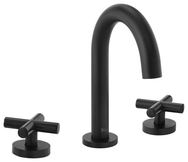 Ivy Courte 8 in. Widespread, Cross Handle, Bathroom Faucet, Matte Black
