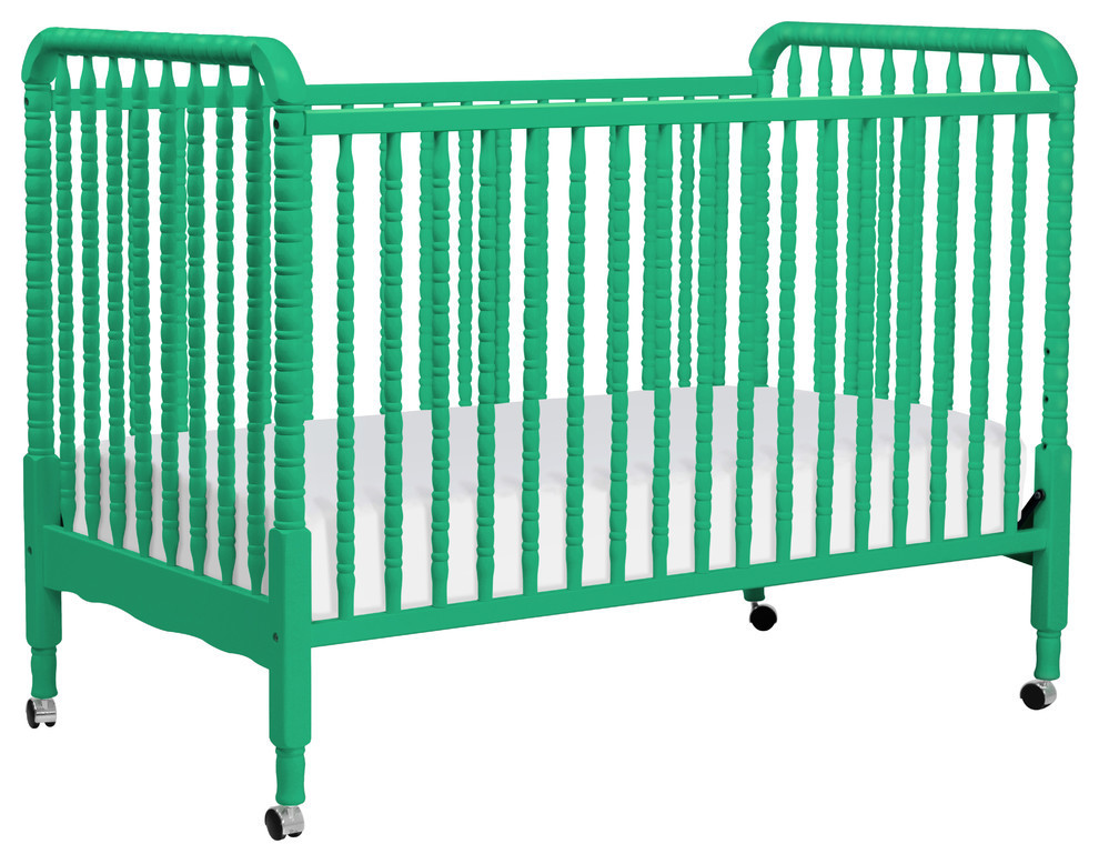 DaVinci Jenny Lind Stationary Crib With Toddler Conversion Kit, Emerald, M7391EM Contemporary