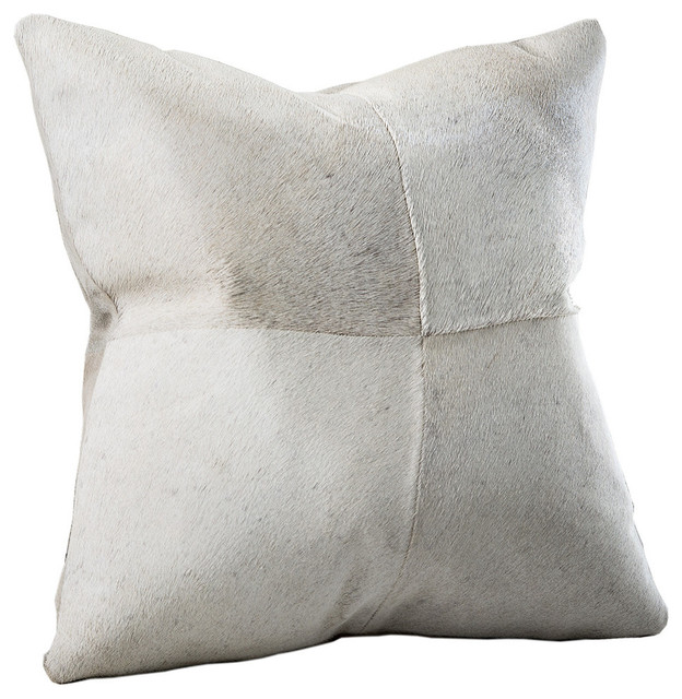 Del Rey Brazilian CowHide Feather & Down Pillow - Rustic - Decorative Pillows - by Chauran
