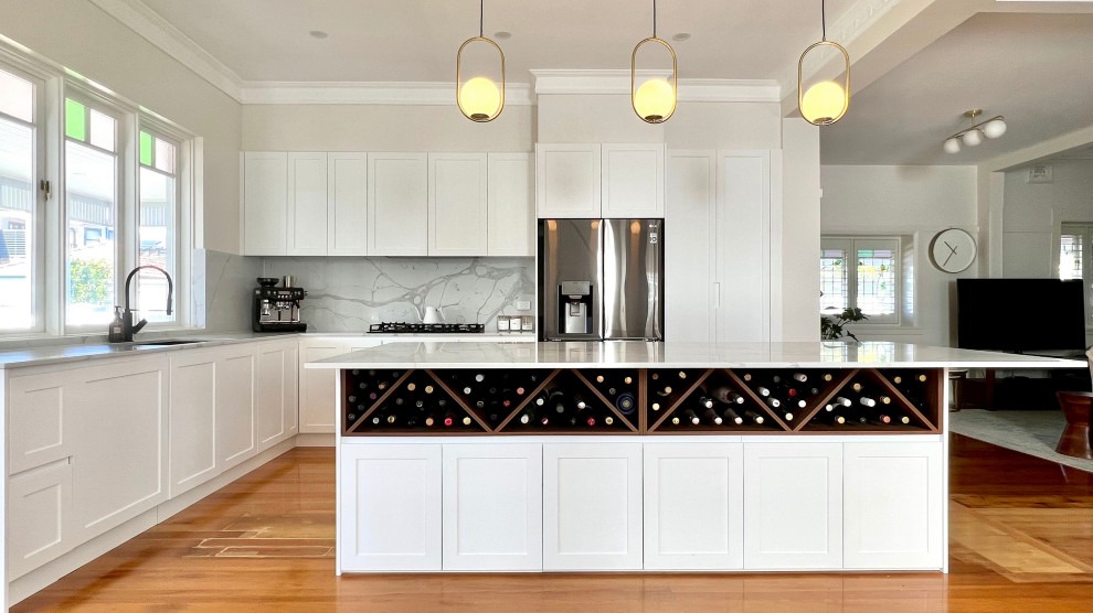 Modern White Shaker Kitchen Hampton Kitchen Sydney by Revamper