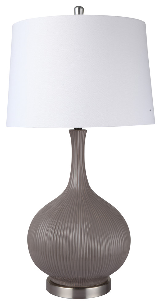 Nathan 31" Table Lamp with Drum Shade by Lucy & Transitional