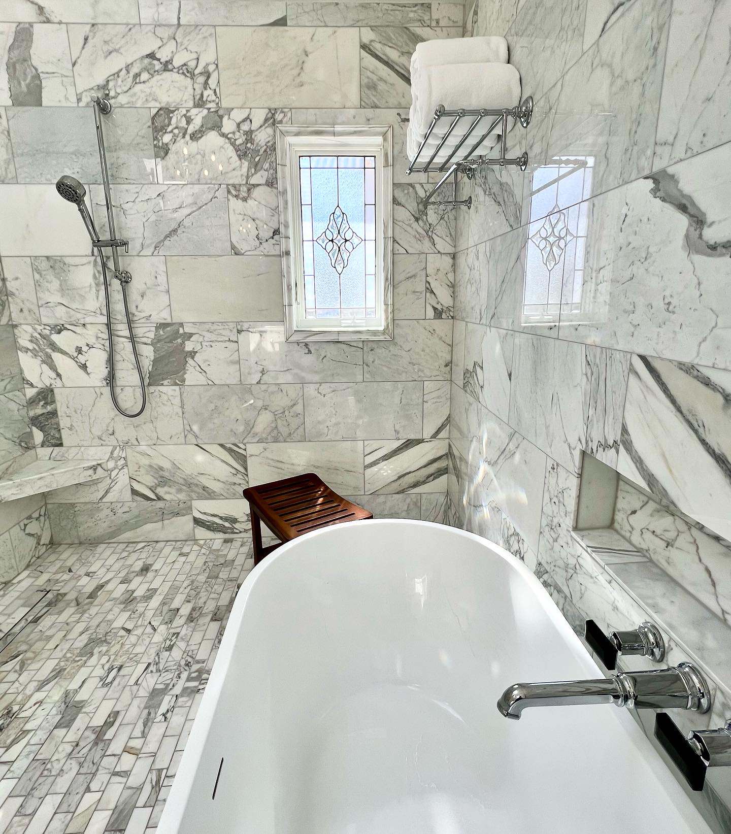 Beautiful Marble Master Bathroom