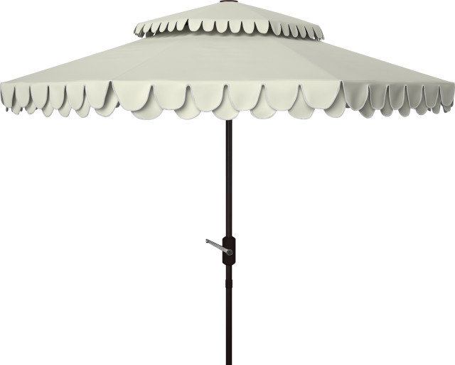 Elegant Dbletop Umbrella - Beige, White