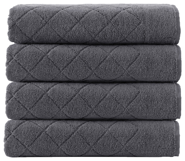 Gracious Bath Towels, Set of 4 Contemporary Bath Towels by