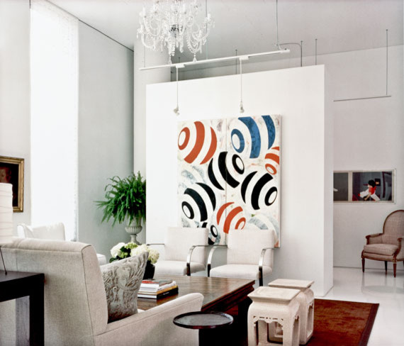Photo of an industrial living room in Minneapolis.