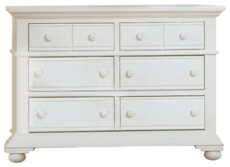 American Woodcrafters Cottage Traditions Double Dresser, Eggshell White