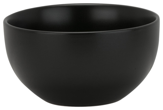 Black 5.5//16 Oz Cereal Bowl Set of 6 10 Strawberry Street Wazee Matte