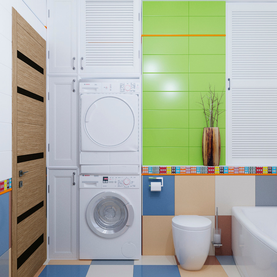 Интерьер детской ванной комнаты во Владивостоке