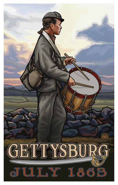 Paul A. Lanquist Gettysburg Civil War Drummer Art Print, 30"x45"