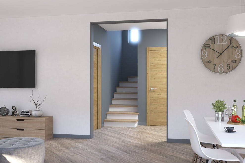 Гостиная с кухней и обеденной зоной