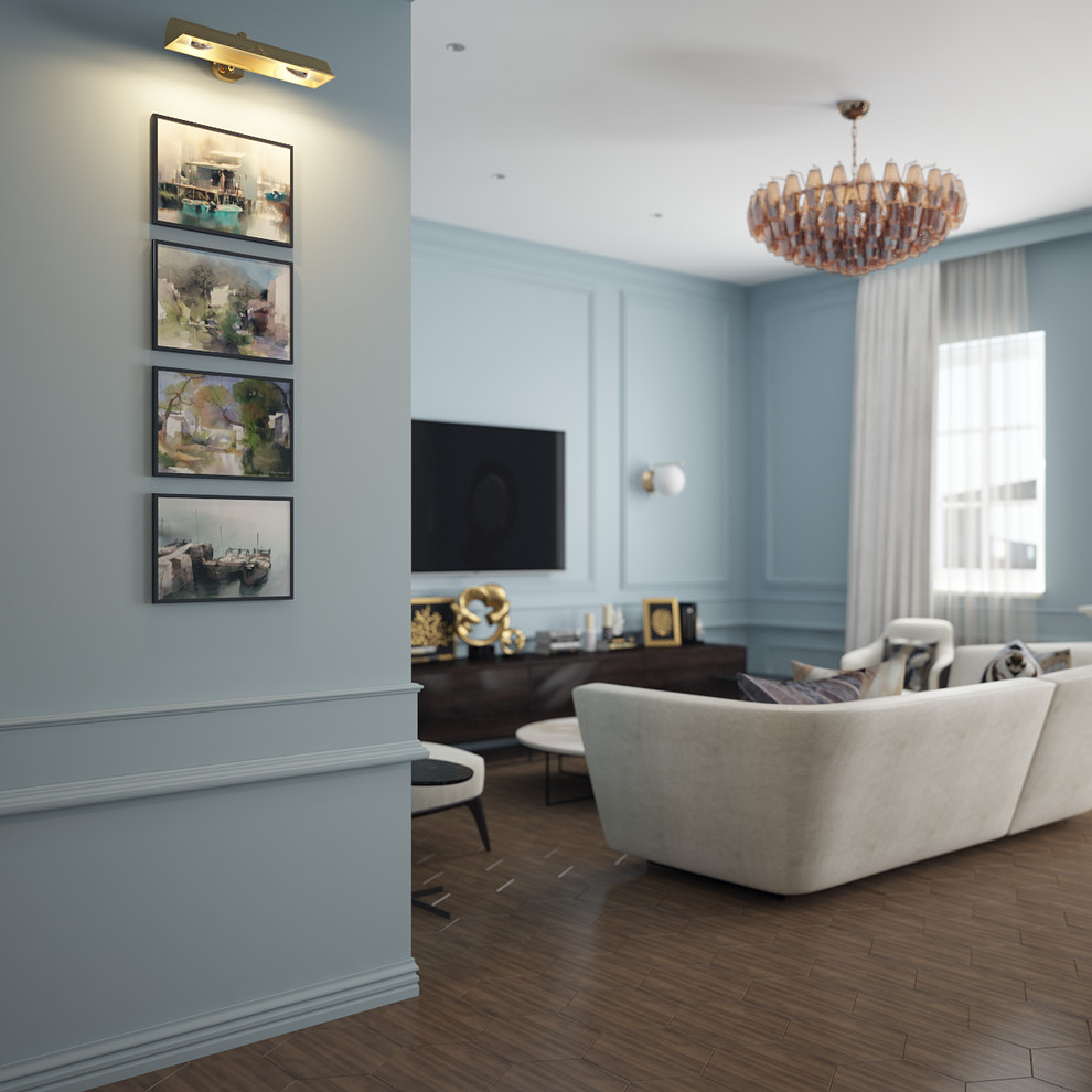 ЖК «Донской Олимп». Дизайн гостиной в парижском стиле