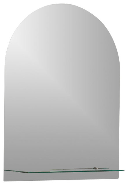 Decor Wonderland Roland Frameless Wall Mirror With Shelf Roland Frameless Wall Mirror With Shelf