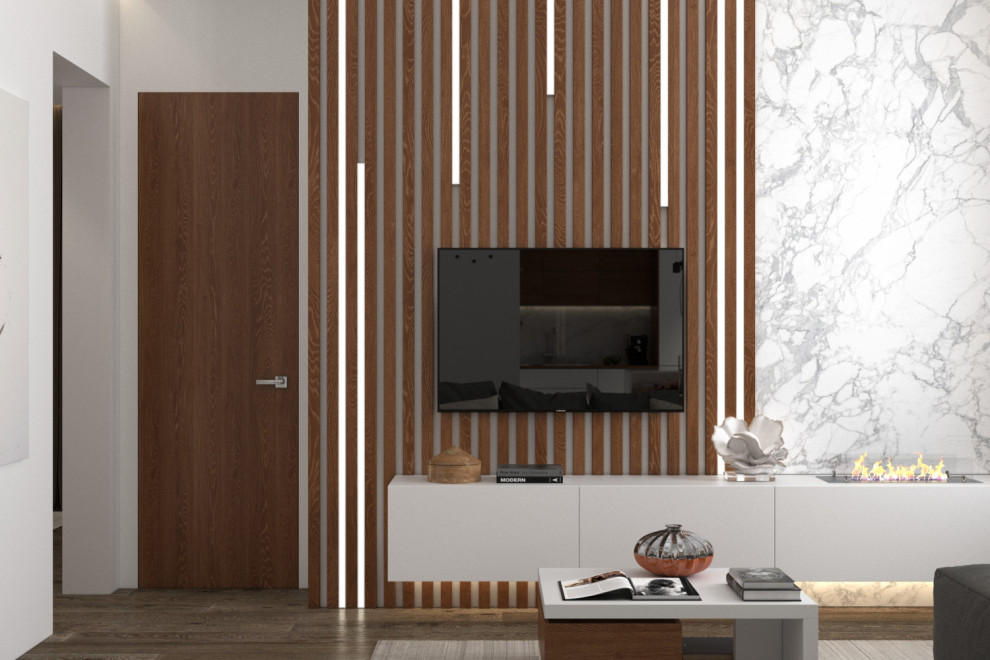 Монохромный с деревом