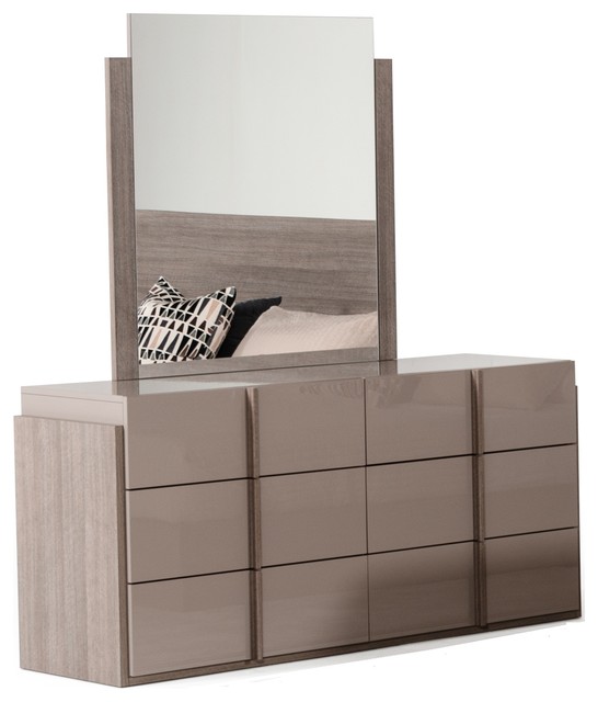 Nova Domus Marcela Italian Modern Dresser And Mirror Set
