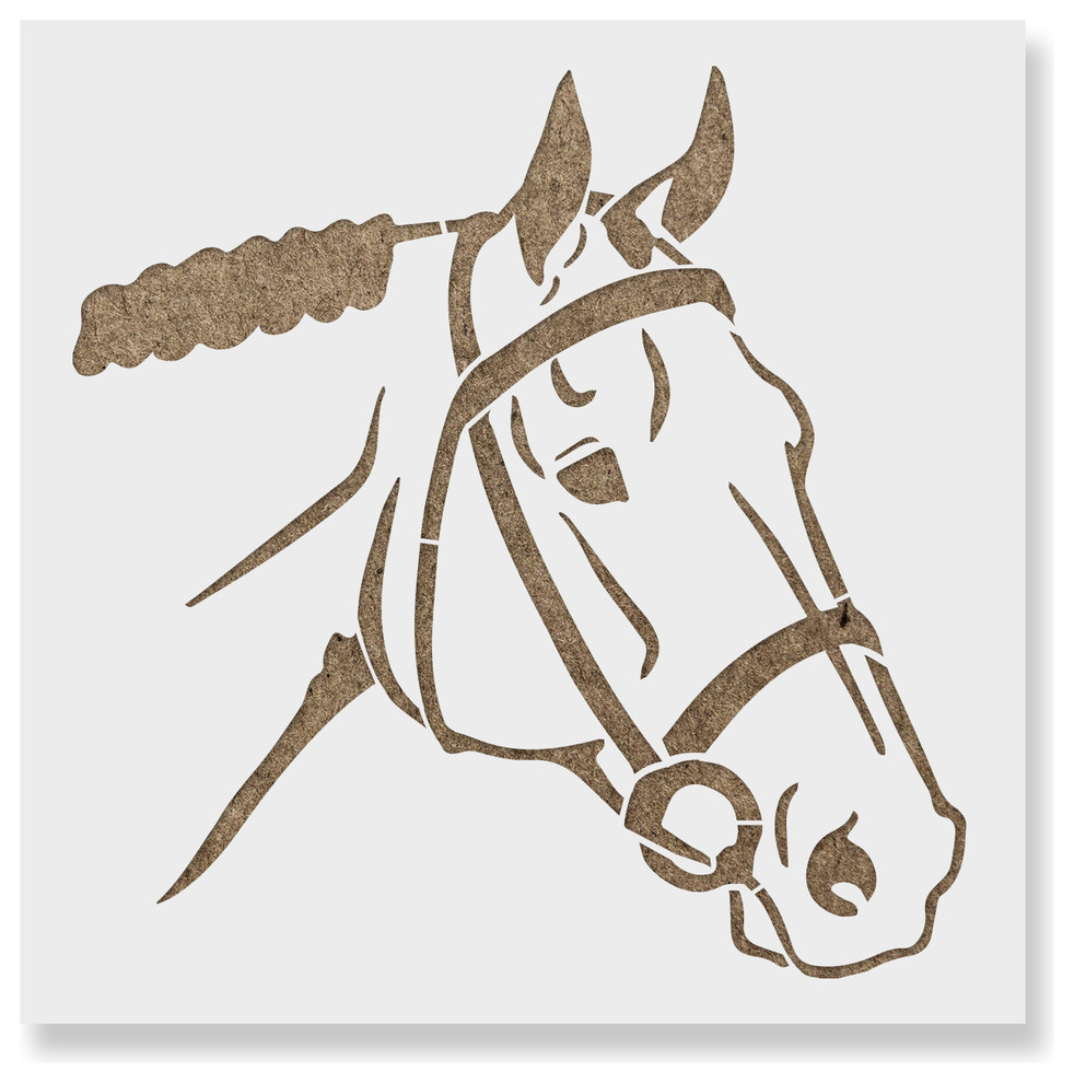 Horse Head Stencil On Reusable Mylar For Crafts Contemporary Wall horse-head-stencil-on-reusable-mylar-for-crafts-contemporary-wall