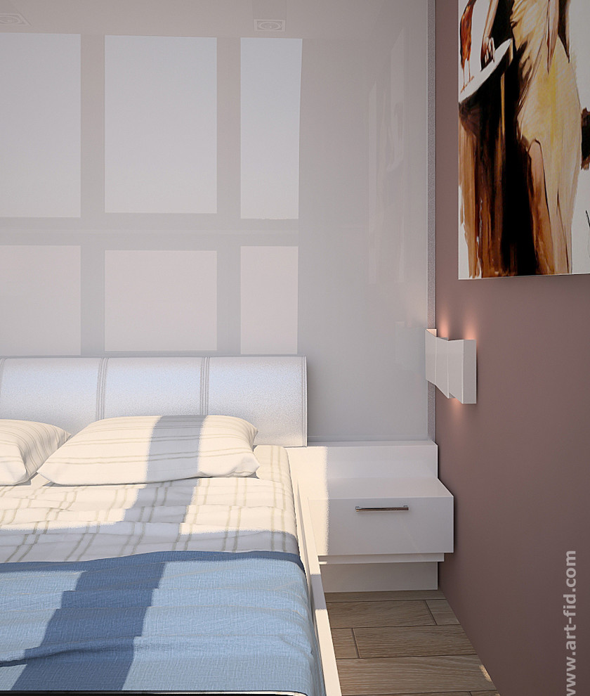 Спальня в балконной зоне за смарт-стеклом в Москве