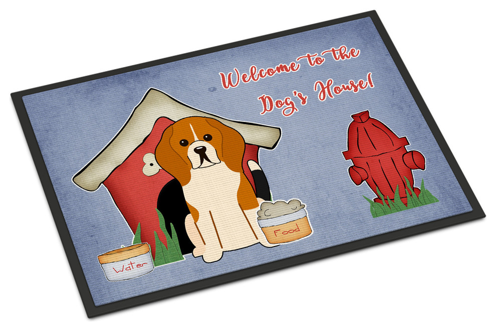 Dog House Collection Beagle Tricolor Indoor/Outdoor Mat, 18"x27