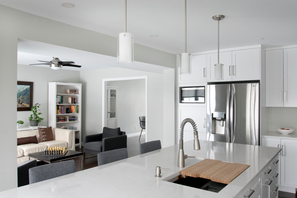 Example of a transitional kitchen design in Ottawa