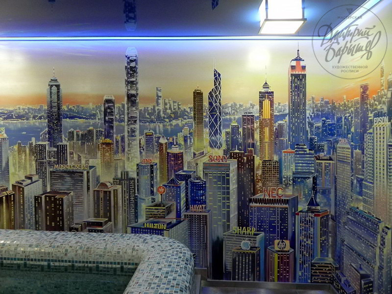 Art Painting of Swimming Pools